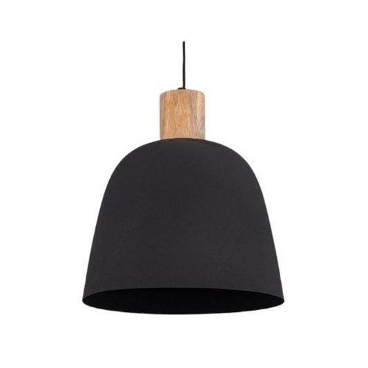 Pendant Lamp - Black And Wood Drop - Future Decor