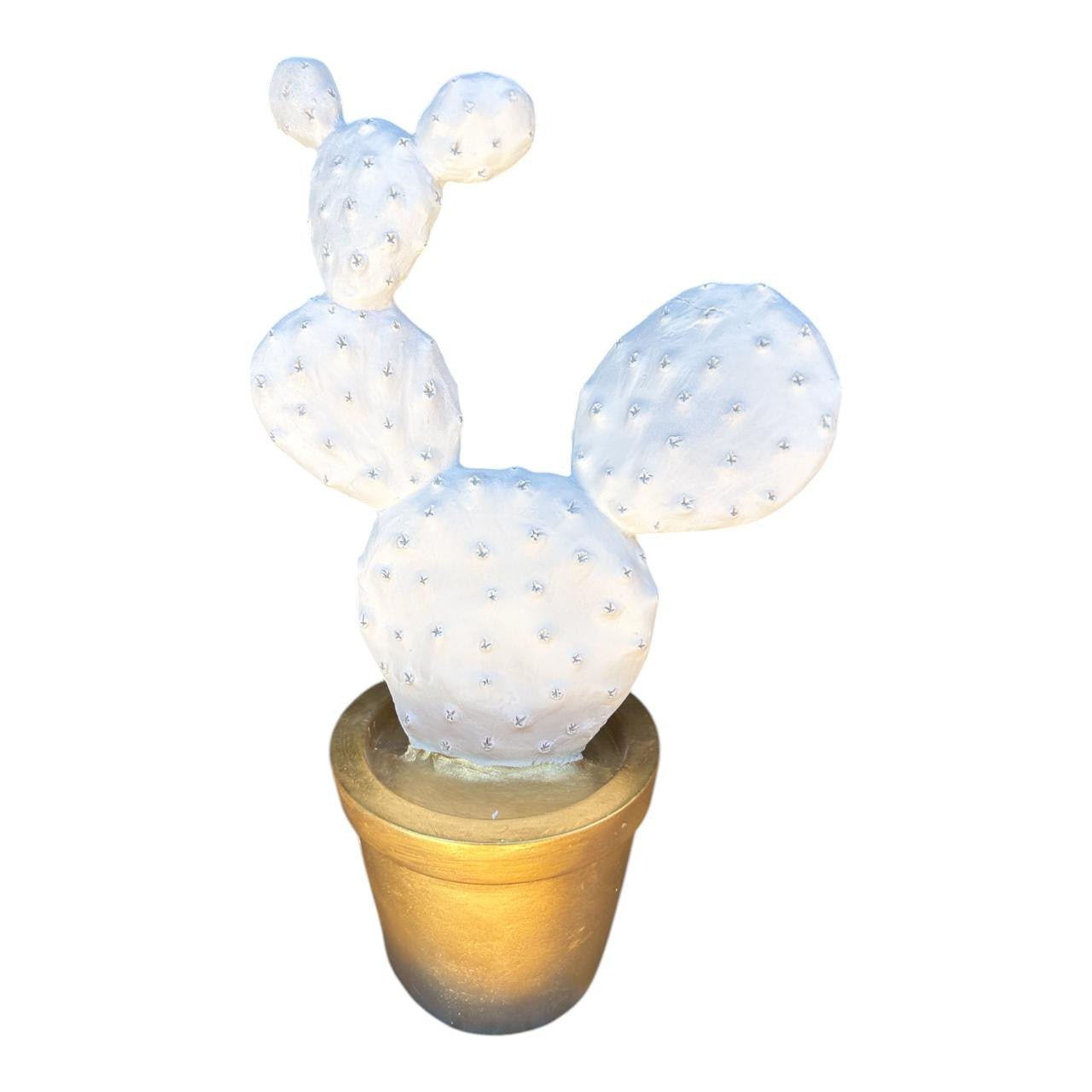 Plant Craft - White & Gold Cactus - Future Decor