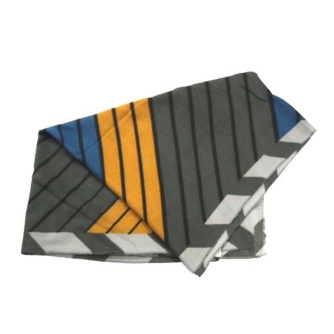 Polyester Scarf - Blue Grey Yellow Stripes - Future Decor