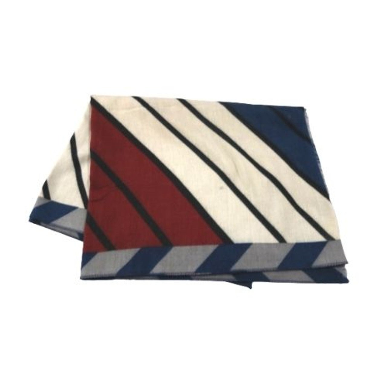 Polyester Scarf - Maroon White Blue Stripes - Future Decor