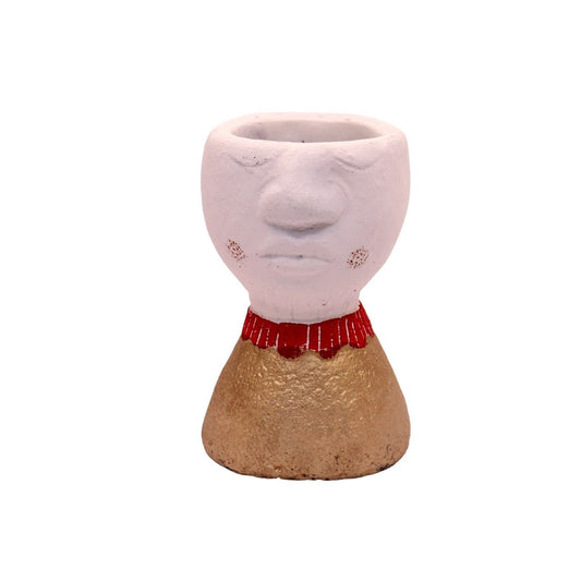 Red And Gold Shirt Cement Male Planter - Future Decor