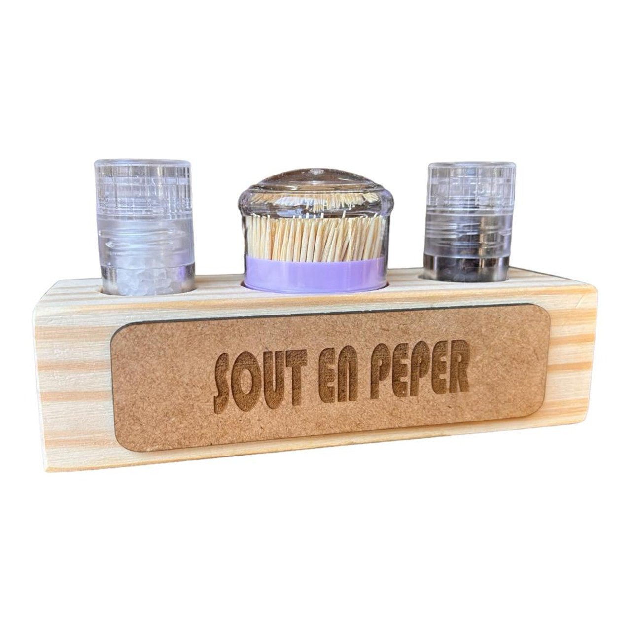 Salt, Pepper And Toothpick Holder - Sout En Peper - Future Decor