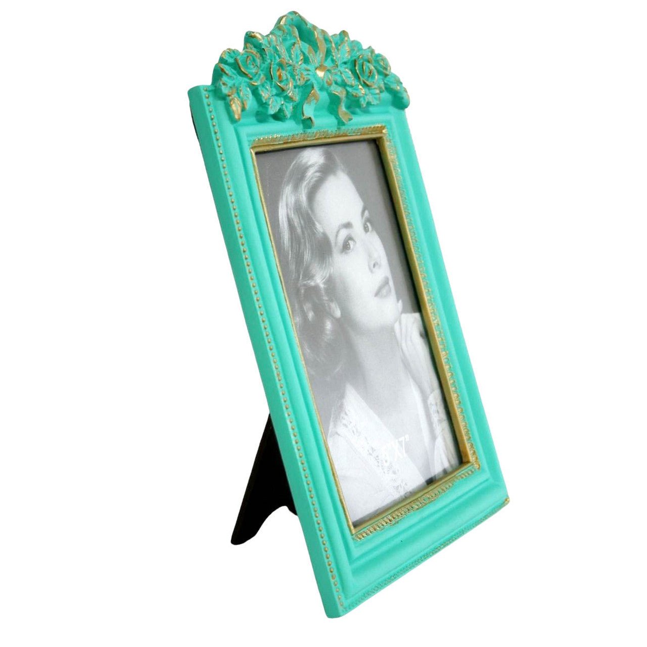 Seagreen Rectangle Rose Bow Photoframe - Future Decor