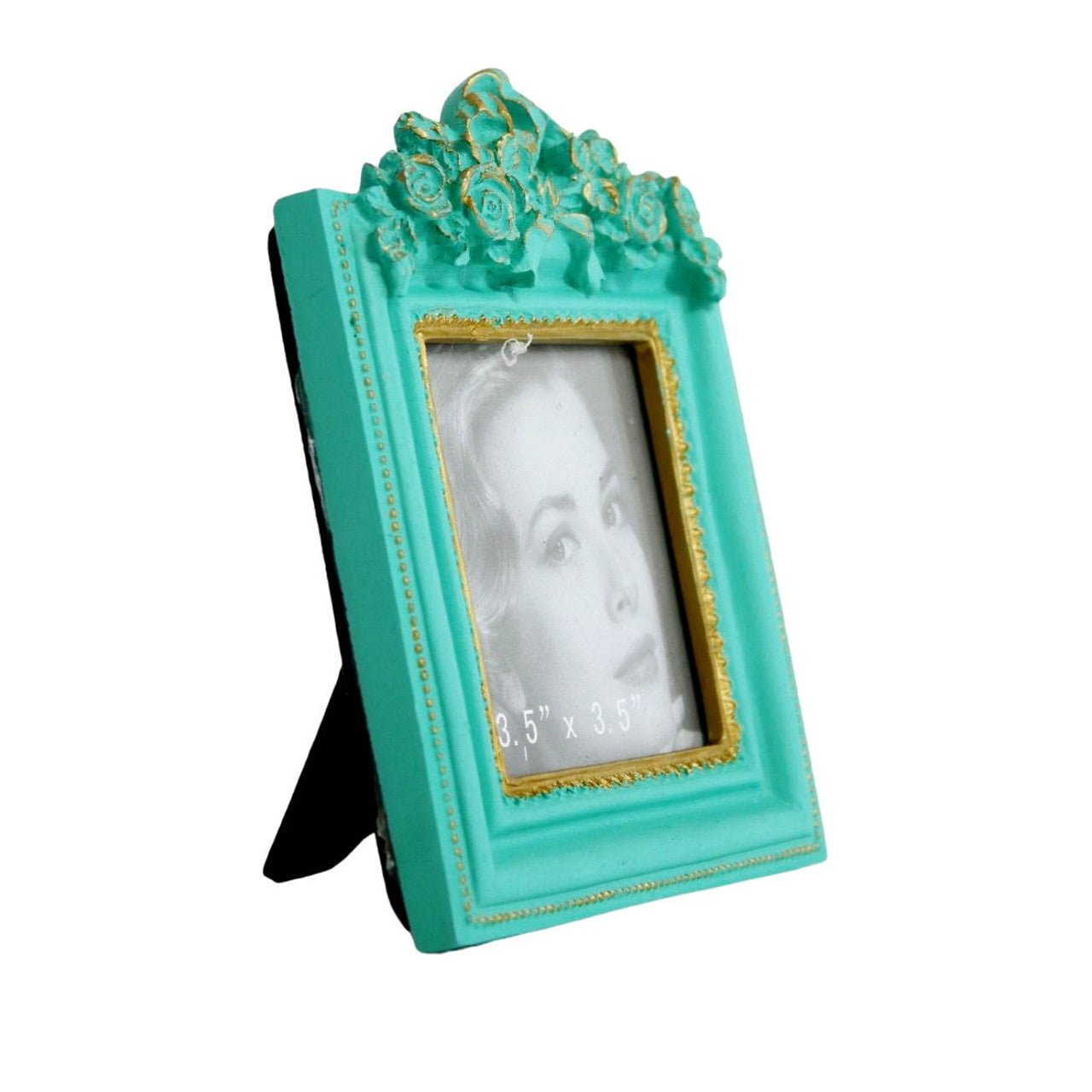 Seagreen Square Rose Bow Photoframe - Future Decor