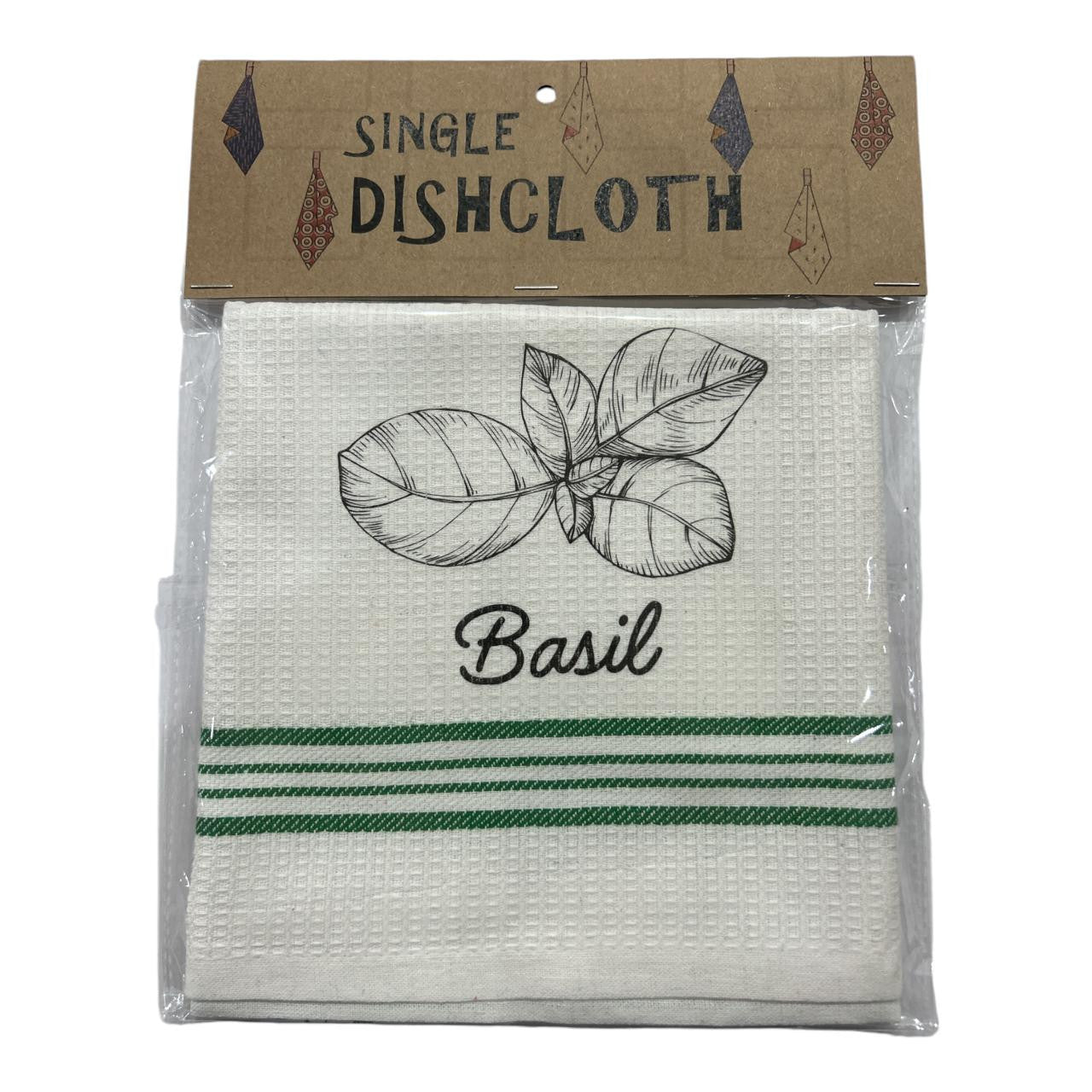 Single Printed Dishcloth - Basil - Future Decor