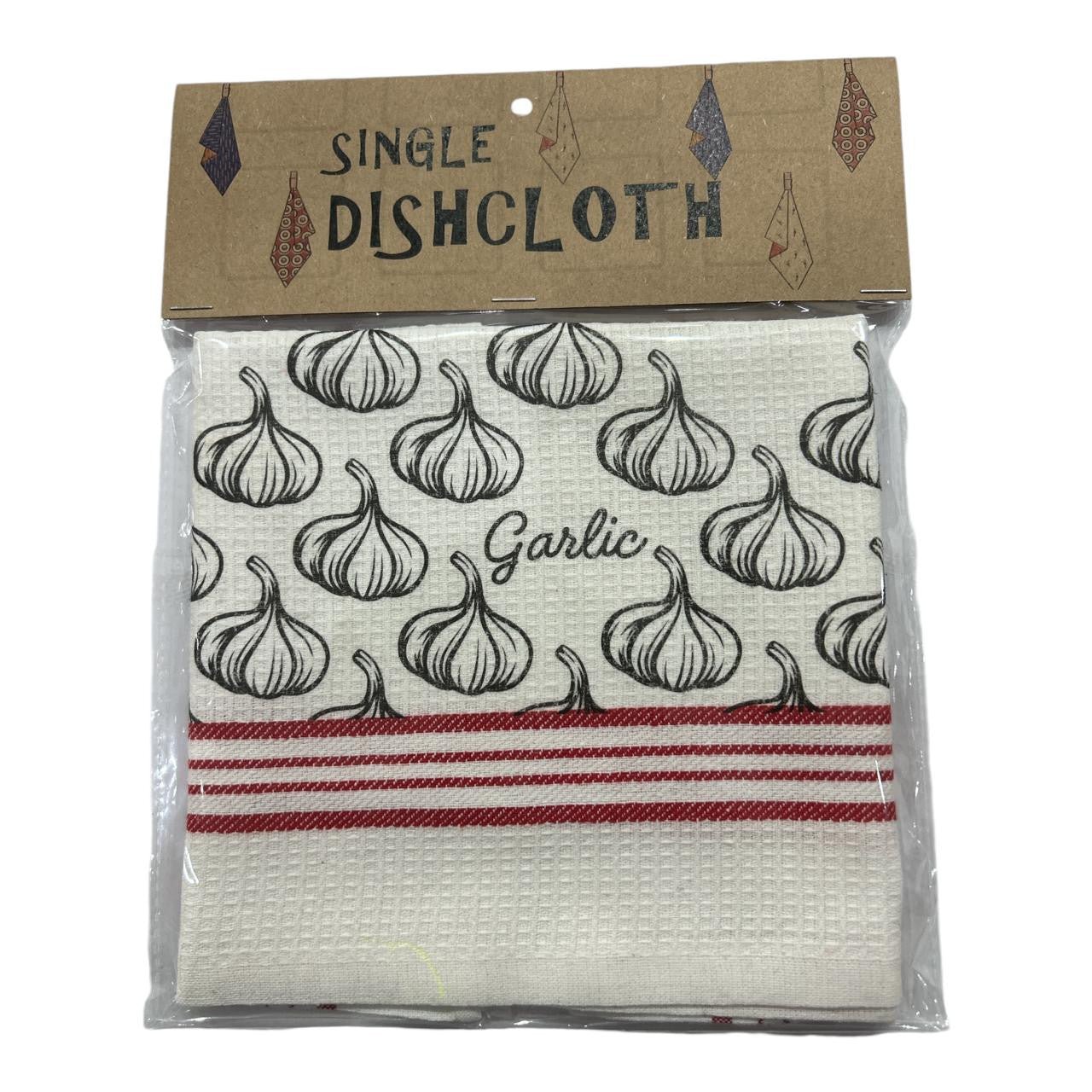 Single Printed Dishcloth - Garlic - Future Decor