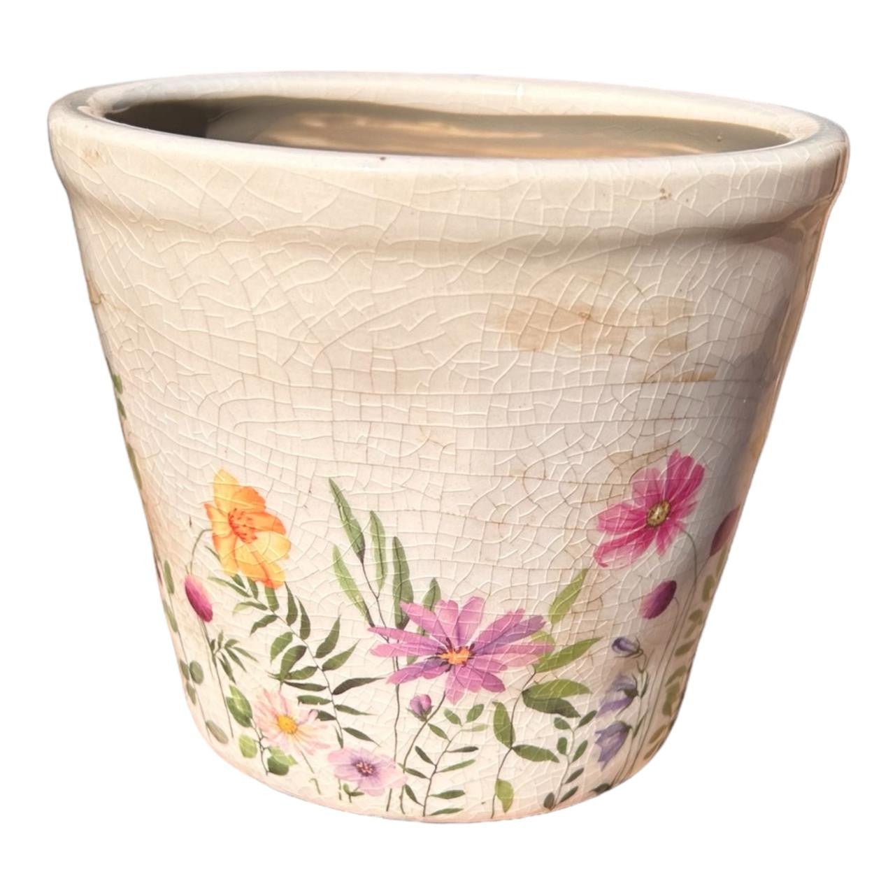 Small Ceramic Pot - Wild Flower Garden - Future Decor