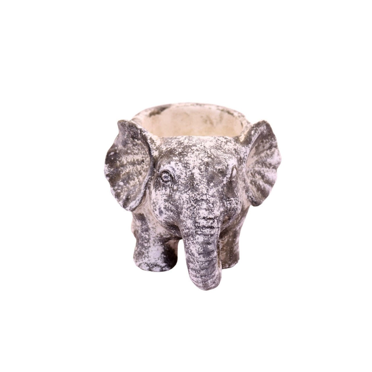 Small Grey Ceramic Elephant Planter - Future Decor