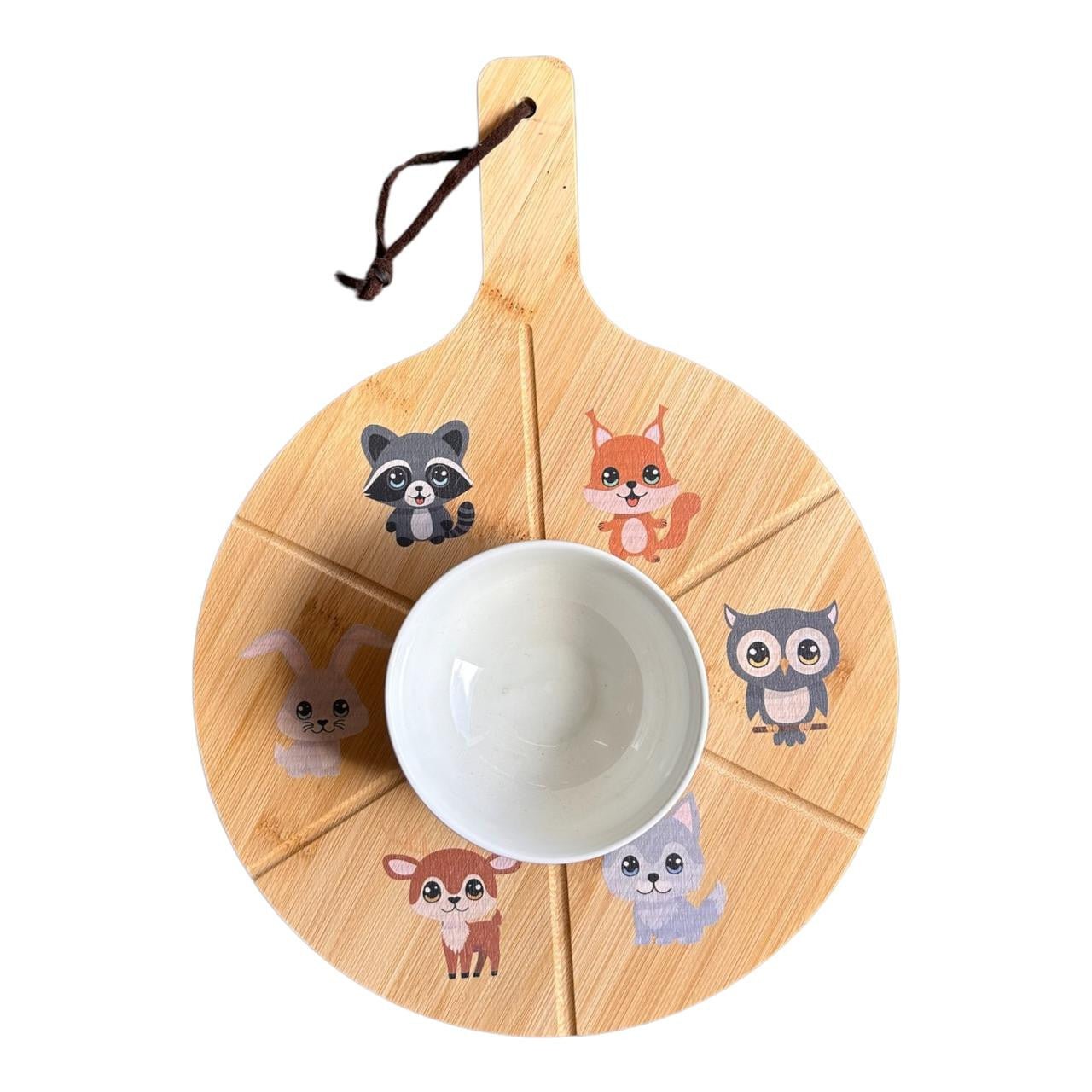 Small Round Bamboo Board With Handle - Kids - Future Decor