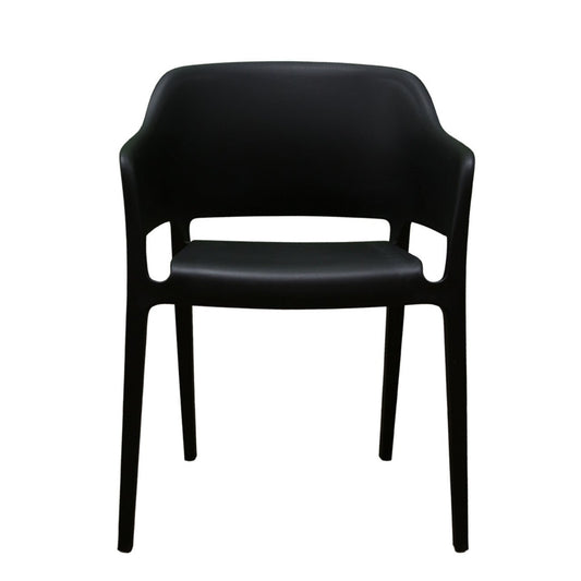 Solid Stackable Black Chair - Future Decor