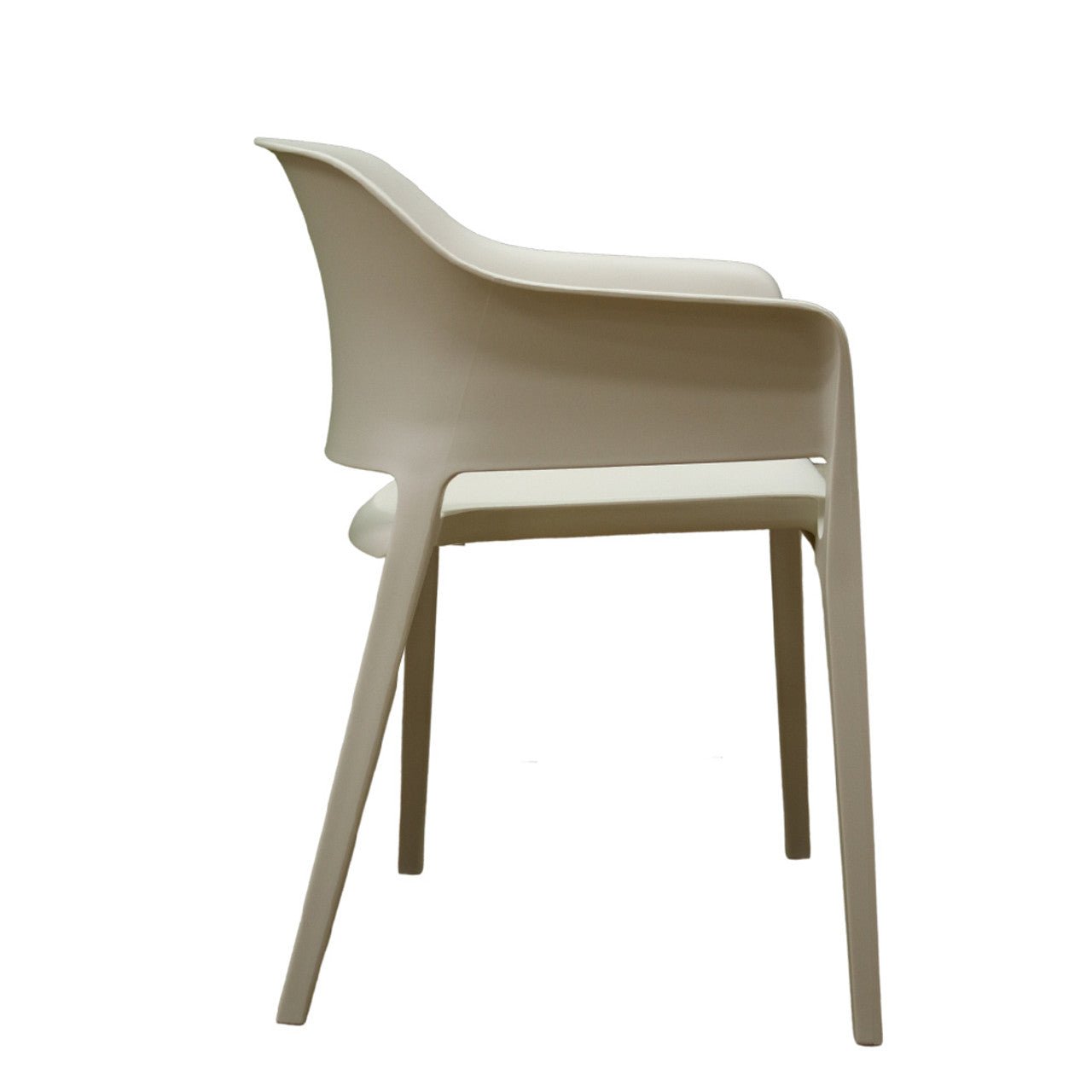 Solid Stackable Cream Chair - Future Decor