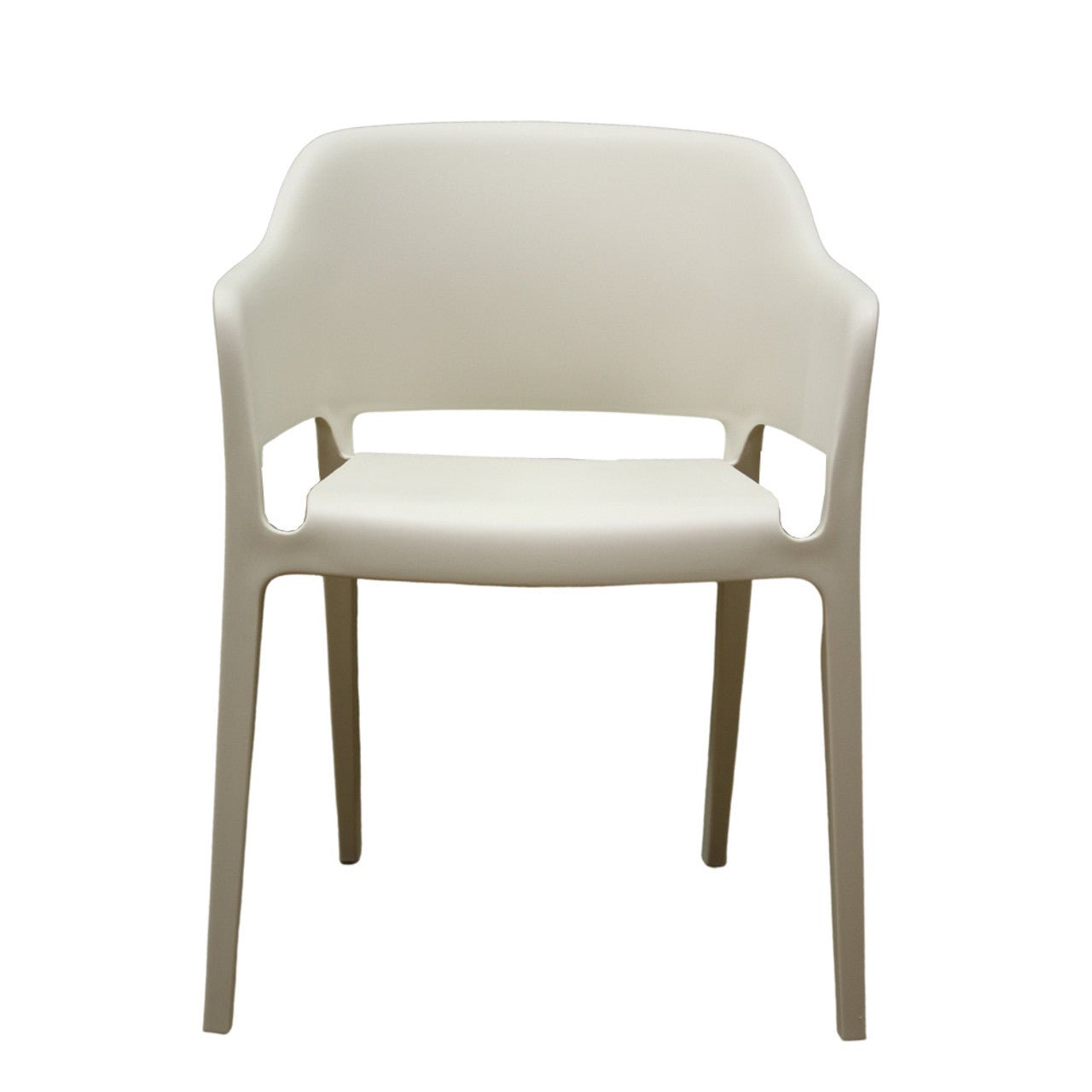 Solid Stackable Cream Chair - Future Decor