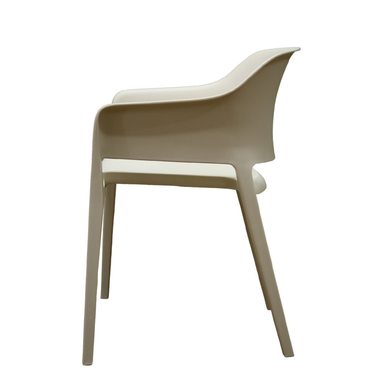 Solid Stackable Cream Chair - Future Decor