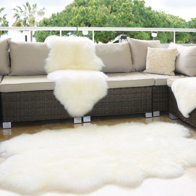 White A Grade Real Sheep Skin - Future Decor