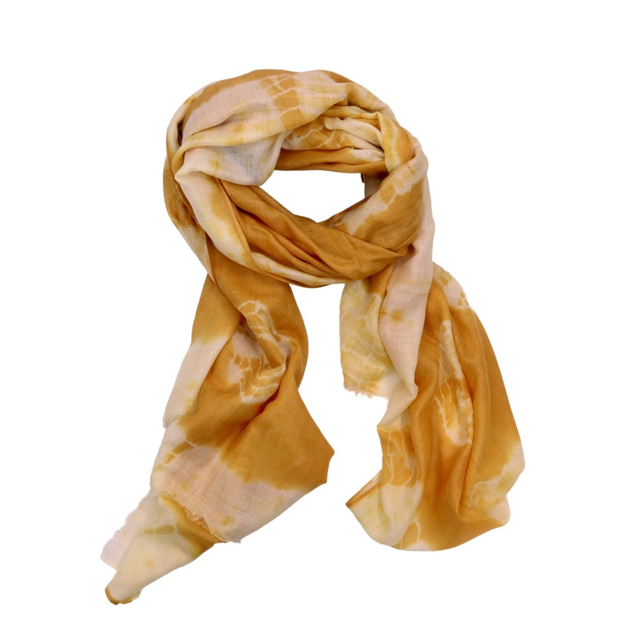 White And Orange Tie Dye Scarf - Future Decor