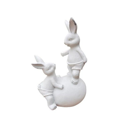 White Bunnies On Egg - Future Decor