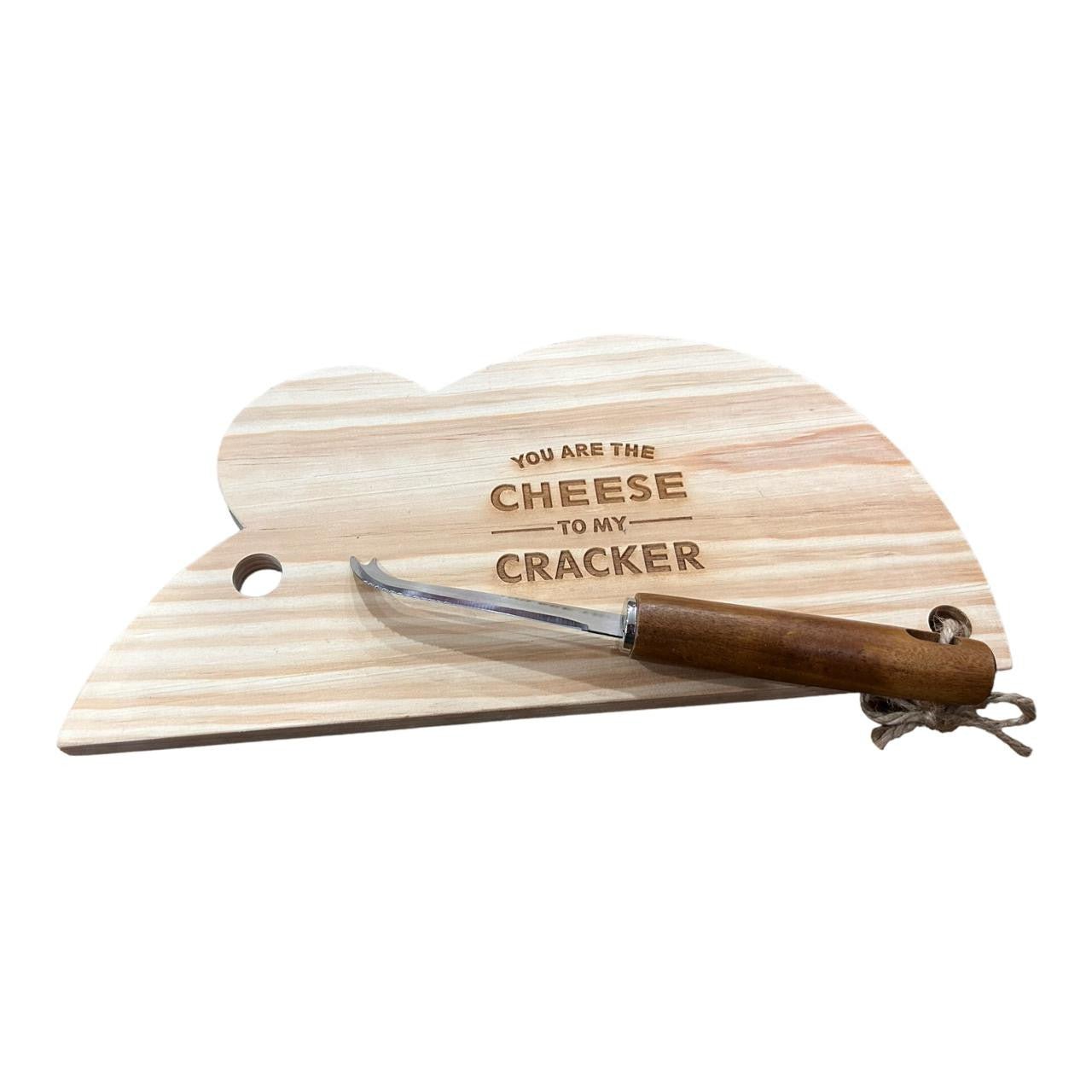 Wooden Cheese Board - Cheese To My Cracker - Future Decor